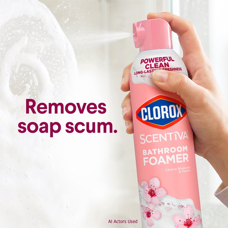 小川智大 タオル アロマスプレー Clorox, Bathroom Foamer, Cherry Blossom and Peach, 20 Ounces