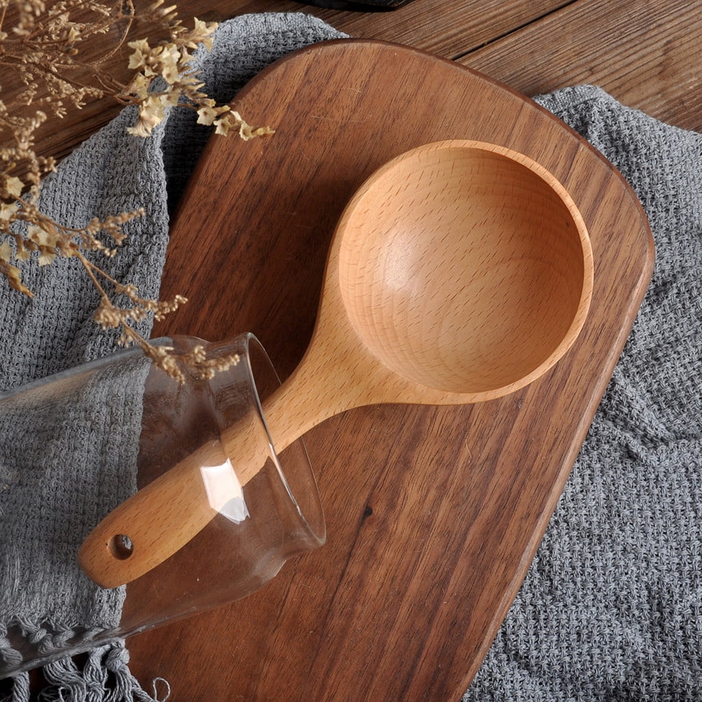 Wooden Large Long Handled Spoon Kitchen Cooking Big Rice Soup Spoon