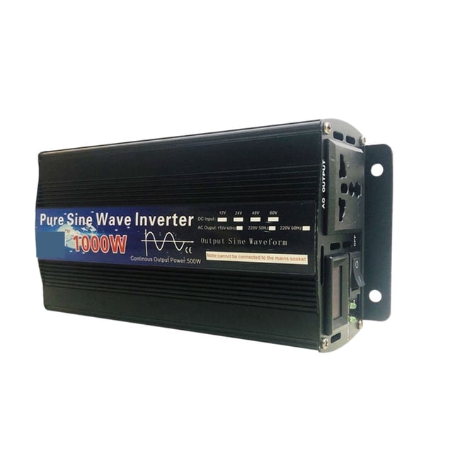 1000W Inverter 12V 110/220 Pure Sine Wave Length DC12V / 24V AC 110/220 50Hz Power Converter Household Solar Inverter