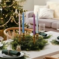 thumbnail image 4 of Long Twist Green Taper Candles, Unscented Wedding Tapers, Decorative Party Candlesticks, 4 Pack Mixed Wax Dripless Burn, for Banquet Table Centerpiece Holiday Ambiance, 4 of 6