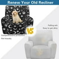 thumbnail image 4 of Xoenoiee Moon Star Pattern Recliner Chair Covers 1 Seater Cover for Recliner Chair, 4-Pieces Recliner Slipcovers with Pockets Spandex Fabric Furniture Covers, 4 of 7