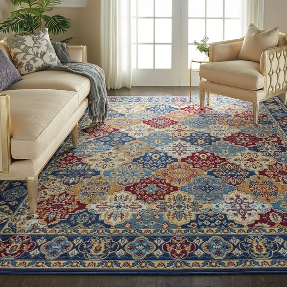 Nourison Grafix Persian Multicolor 7'10" x 9'10" Area Rug, (8x10)