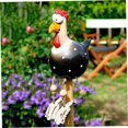 thumbnail image 2 of Estatua de pollo, escultura artesanal de resina para jardín, decoración de adorno, escultura de gallina al aire libre, 8,5*16*28CM TUNC Sencillez, 2 of 4
