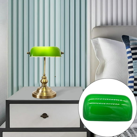 pitrice Green Glass Bankers Lamp Shade Replacement Cover Lampshade for Antique Lamp