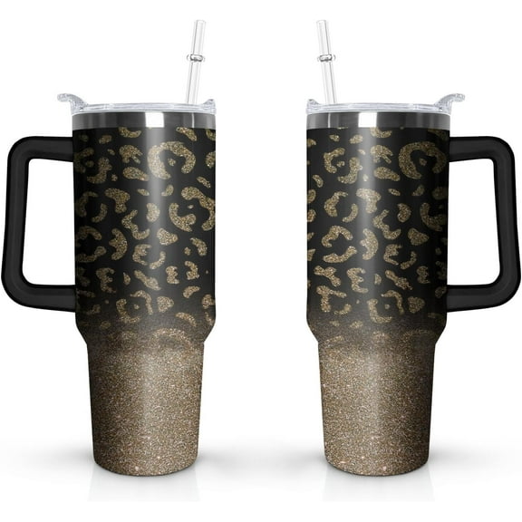 Personalized Pictures Photos Tumbler with Handle 40oz Custom Stainless Steel Insulated Cup with Photo Coffee Travel Mug Water Bottle Customed Gifts