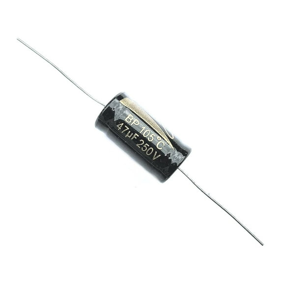 Axial Electrolytic Bipolar Capacitor, 47uF 250V, 105C, Tolerance ±20%