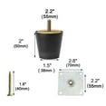 thumbnail image 2 of Uxcell 2" Pierna de Madera para Muebles M8 x 0.71 Pulgadas Tornillo Silla Mesa Escritorio Pies Redondos Reemplazo Negro Juego de 2, 2 of 7