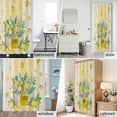 thumbnail image 6 of Lemon Leaves Plant Fabric Shower Curtain Tree Yellow Green Washable Shower Curtains for Bathroom, Waterproof Bath Curtain with Hooks Home Decor 36x72in, 6 of 8