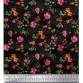 thumbnail image 1 of Soimoi Rayon Fabric Leaves & Floral Decor Fabric Printed Yard 56 Inch Wide, 1 of 5