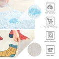 thumbnail image 6 of Bathroom Plush Absorbent Mat Single Square Pad 16x24Inches Bath Mat Fluffy Suitable For Bathroom Toilet Living Room Absorb Water Non-Slip Durable Colored Socks, 6 of 9