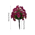 thumbnail image 5 of Faux Outdoor Flowers White Red Petunia Garden Stakes, Outdoor Patio Decorations Artificial Spring Blooms 1 Pc, 5 of 7