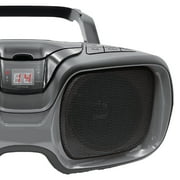 Proscan PRCD1037BT-BLACK/TITANIUM 3-Watt-RMS Portable CD Boom Box with Bluetooth and AM/FM Radio