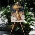 thumbnail image 4 of Basenji Happy New Year 2026 with Fireworks on New Year's Eve Vertical Matte Canvas Poster African Barkless Dog Lover Wall Art Home Decor - 12022, 4 of 5