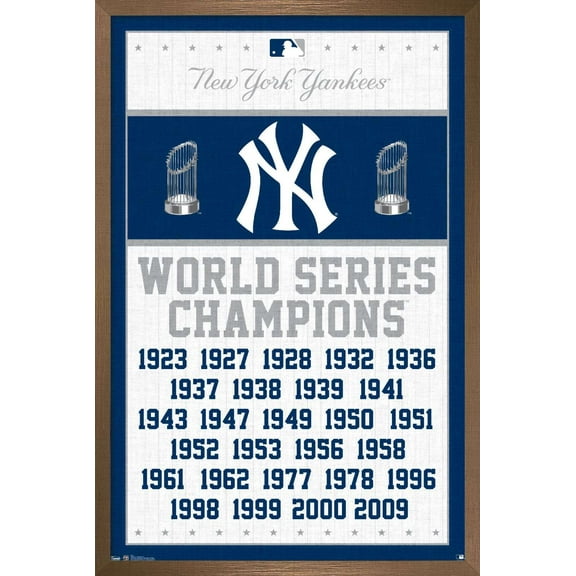 MLB New York Yankees - Champions 13 Wall Poster, 14.725" x 22.375", Framed