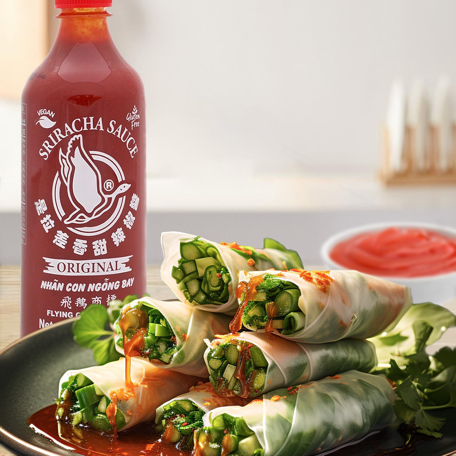 Flying Goose Sweet Sriracha Sauce, Thailand Sriracha Sweet Chili Sauce, Gluten Free and Vegan, Original Flavor in Bottle, 15.3 fl.oz(455ml), Pack of 1