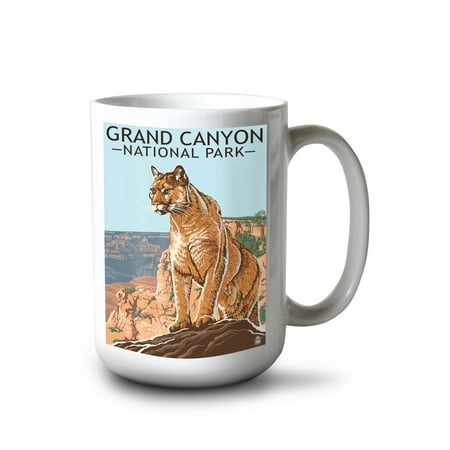 

15 fl oz Ceramic Mug Grand Canyon National Park Mountain Lion Dishwasher & Microwave Safe