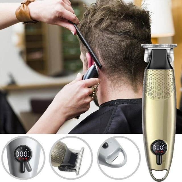 Tondeuse à Cheveux Sans Fil, Tondeuse de Précision 0 mm, Trousse de Soins pour Hommes Sans Fil, Rasoir à Barbe Rechargeable, Performance de Qualité Salon, Outil de Barbier à Domicile