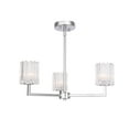 thumbnail image 2 of Woodbridge Lighting Candice 3-Light Opal Square Glass Chandelier in Chrome, 2 of 5