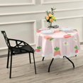 thumbnail image 6 of Coolnut Cute Little Flowers and Strawberries Round Tablecloth 60In,Table Cover Water Resistant Spill Proof Large Table Cover for Indoor & Outdoor Family Gathering Dinner, Hotel, BBQ, 6 of 7