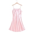 thumbnail image 1 of Camisón de seda de hielo de verano para mujer, pijama sexy de seda fina con tirantes, ropa de hogar de primavera y otoño, 1 of 6