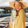 thumbnail image 7 of Ceovfoi 40oz Bee tumbler With Handle Lid and Straw,Coffee Mug Cup Skinny Tumbler Water Bottles,Honey themed Gifts for Women Daisy Flowers,Bee Decor, 7 of 7