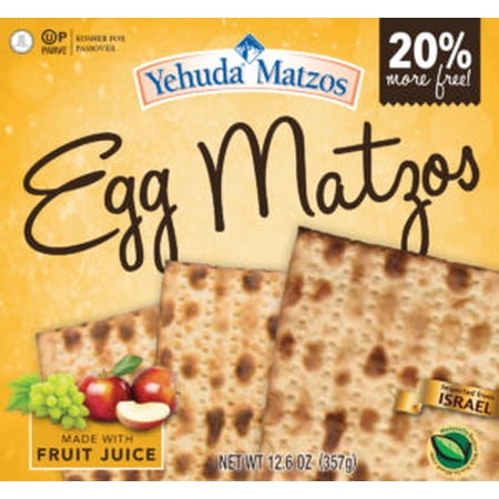 Yehuda Matzos Egg Matzos Kosher For Passover 10.5 oz Pack of 1.