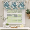 thumbnail image 2 of Teal Sea Turtle Coastal Curtain Valances for Windows, Kitchen Valance Window Treatments Panel 2 Pack, Summer Beach Nautical Starfish Retro Rod Pocket Short Curtains for Bathroom Bedroom 60 x 18 Inch, 2 of 8