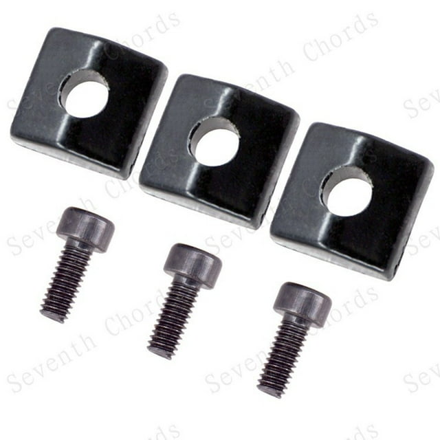 3 Set Electric Guitar Tremolo Bridge Locking Nut Block Clamp and Screws Parts