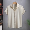 thumbnail image 2 of Afdoent Men's Casual Shirts Casual Male Shirts Short Sleeve Loose Fit With Classic Collar Ideal For Summer Wear Versatile Male Fashion Apparel Vacation Summer Beach Shirts, 2 of 8