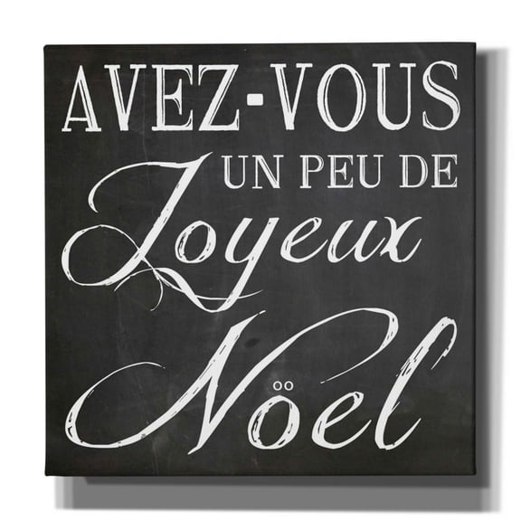 Epic Graffiti 'Christmas Chalk 6 French'  by Erin Clark Canvas Wall Art, 18" x 18"