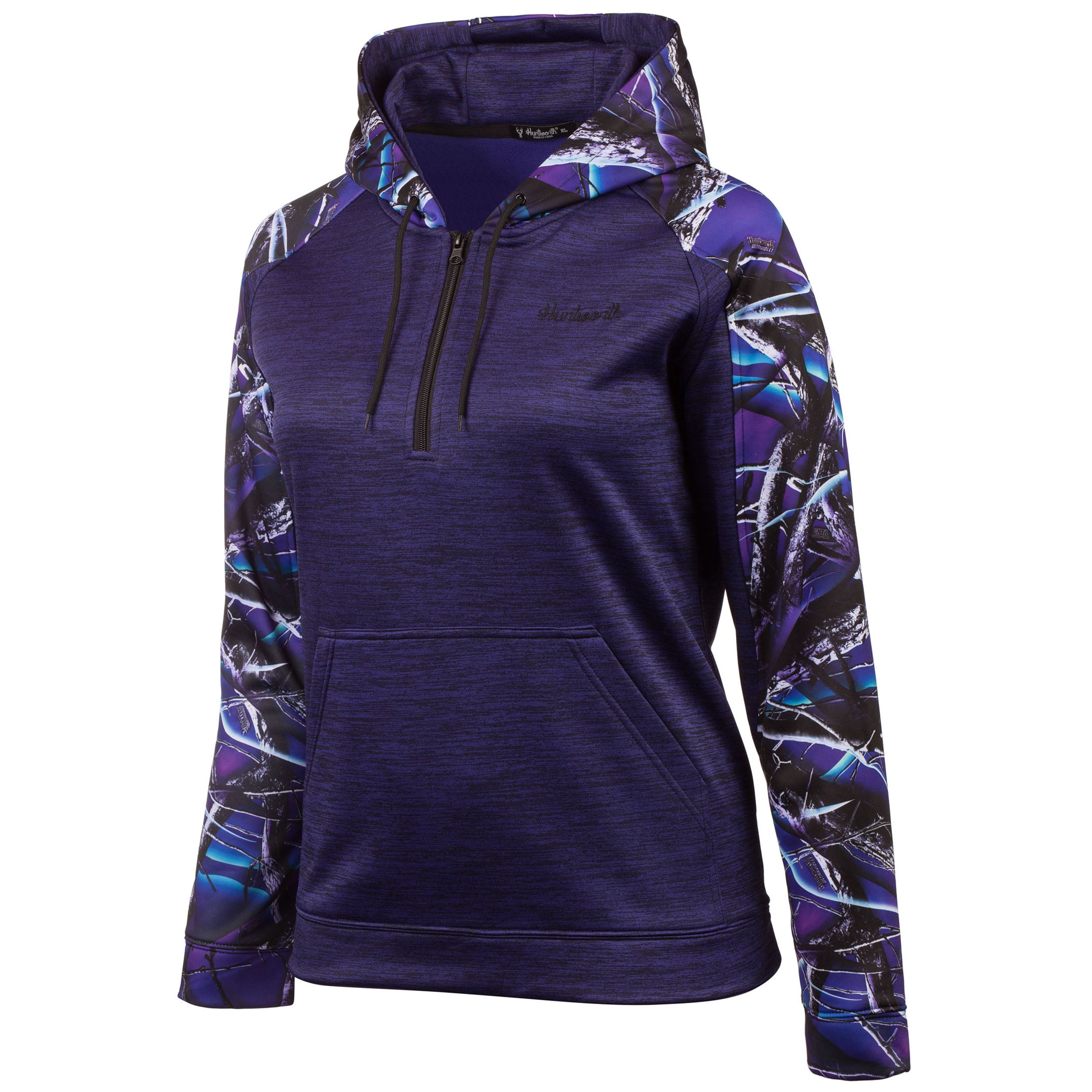 Huntworth Ladies Heather Violet and Ultraviolet Performance Hoodie