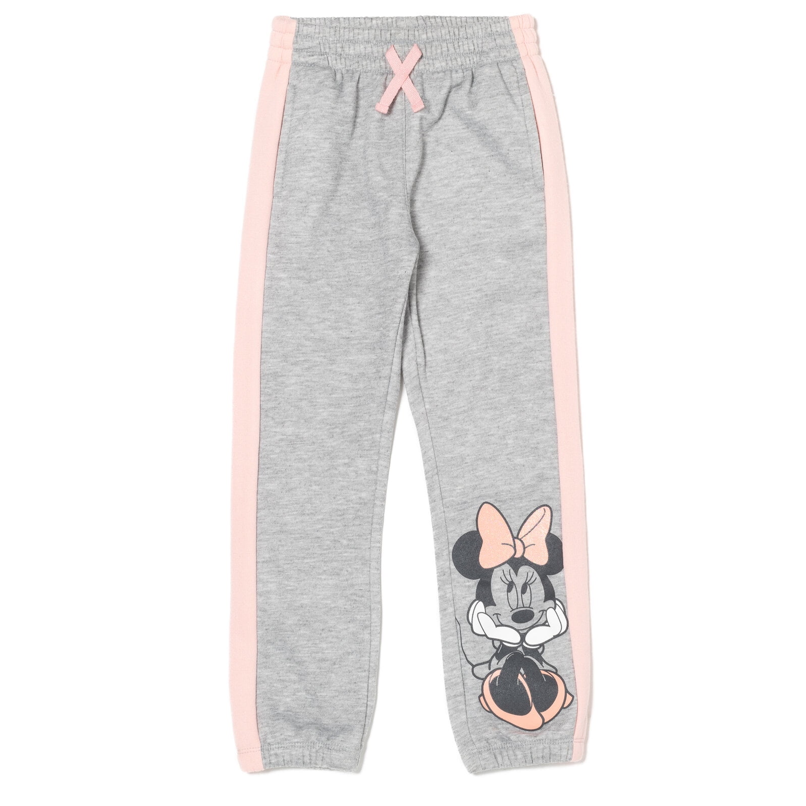 Disney Minnie Mouse Little Girls Fleece 2 Pack Jogger Pants Toddler to Big Kid