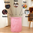 thumbnail image 6 of Leodye 1PCS Extra-large Collapsible Laundry Hamper with Handles Spacious Washable Home Dorm Nursery Clothes Toy Blanket Storage Bin -13.7x17.7in, 6 of 7