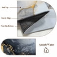 thumbnail image 6 of 2'x6' Rug Runners for Hallways Kitchen, Gray Marble Non Slip Entryway Beside Floor Carpet Runner, Yellow Modern Ink Painting Abstract Washable Laundry Room Bedroom Throw Rugs Mat for Family Pet, 6 of 8