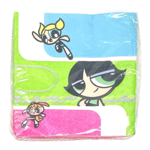 Powerpuff Girls Buttercup Blossom Bubbles Dessert Party Napkins - Pack of 16