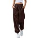 thumbnail image 1 of Pantalones de chándal de cintura alta para mujer: pantalones de yoga para hacer ejercicio con bolsillos, poliéster, cintura elástica para otoño/invierno, 1 of 8