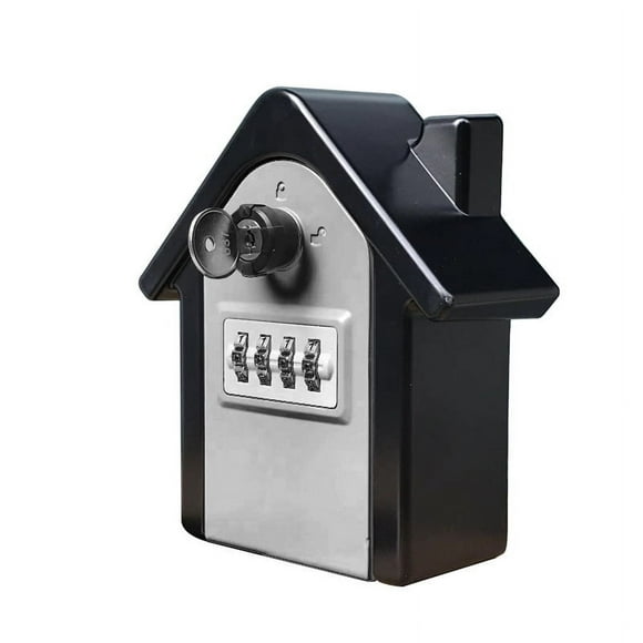 Caja de llaves de pared, caja de contraseña, caja de llaves con contraseña de doble apertura, caja de almacenamiento de llaves con contraseña para alojamiento familiar