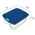 thumbnail image 2 of Sterilite 12 Gallon Latch and Carry Storage Tote Box Container, Clear  (18 Pack), 2 of 9