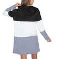 thumbnail image 2 of Women's Gameday Couture Black Las Vegas Raiders Tri-Blend Color Block Lightweight Cardigan Hoodie, 2 of 3