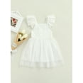 thumbnail image 2 of Kiapeise Baby Girls Toddler Tutu Dress Ruffle Sleeveless Lace Party Princess Dress Beach Tulle Sundress, 2 of 9