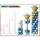 thumbnail image 3 of Kit de soporte de columna para globos YALLOVE, altura ajustable de 7 pies x 4, 3 of 7