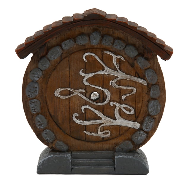 Estatua de puerta de hadas, duradera, de resina suave, figura de puerta de hadas en miniatura, exquisita e interesante decoración para habitación y jardín.