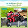 thumbnail image 4 of Cheelom Battery Powered Electric Vehicle for Kids, 12V Kids Motorcycle with 3 Wheels, LED Lights, Red, 4 of 9
