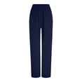thumbnail image 7 of Women Scrubs Set V Neck Short Sleeve Scrubs Top and Wide Leg Jogger Pants Solid Wrinkle-Resist Breathable 2 Pieces Outfit, M, 7 of 7