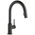 thumbnail image 1 of Delta Faucets Trinsic 1 Poignée Robinet d'Évier de Cuisine, Noir Mat / 9159-BL-DST, 1 of 5