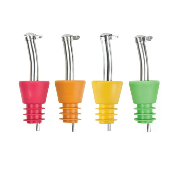 True Colorfast-Liquor Pourers, 3.75", Multi Color