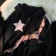 thumbnail image 3 of Sudadera con capucha y cremallera Y2K, estilo punk Harajuku, estilo retro americano, con estampado de estrellas de la calle, sudadera con cremallera, abrigo holgado y elegante para mujer, ropa de call, 3 of 5