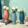 thumbnail image 4 of Btomtd Home Decor Flower Plant Pots, Ceramic-Style Plastic Vase, Living Room Planter and Tabletop Display Container, Blue, 4 of 7