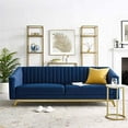 thumbnail image 1 of Modway Valiant Vertical Channel Tufted Performance Velvet Loveseat, Navy, 1 of 2