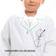 thumbnail image 5 of Children Laboratory Coats Turn Down Collar Adjustable Realistic Role Play Laboratory Coat White Children Cotton Flat Sleeve, 5 of 5
